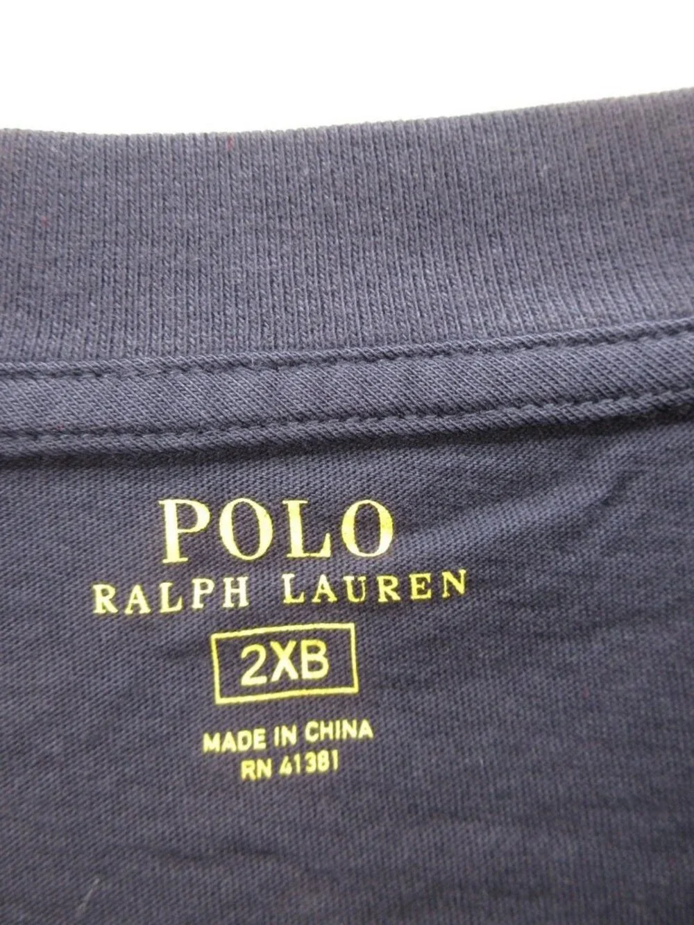 Polo Ralph Lauren Shirt 2XB Big Navy Pullover Pony Tee Pocket Crewneck